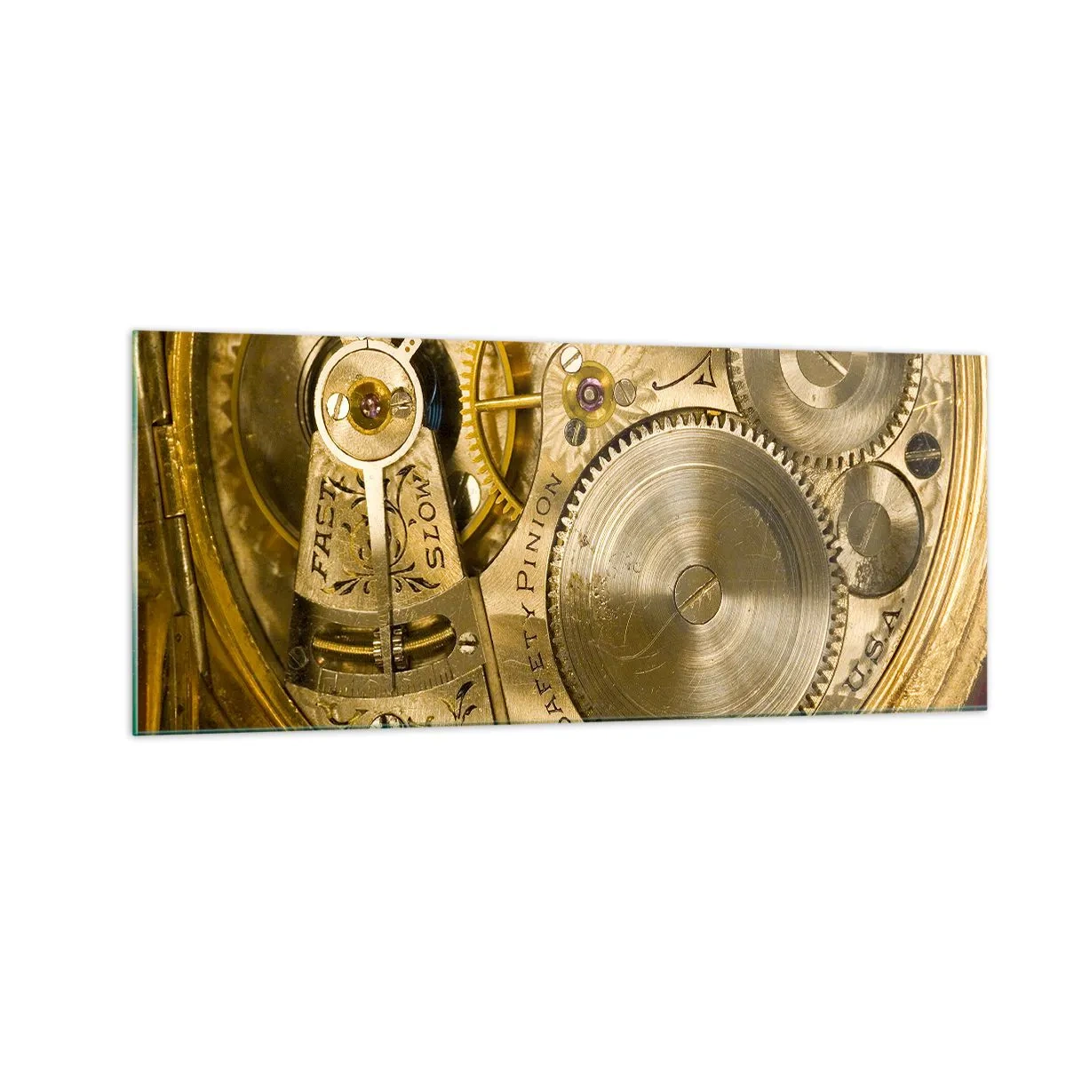 Glastavla - Bild på glas - Gå med tidens anda - 100x40 cm