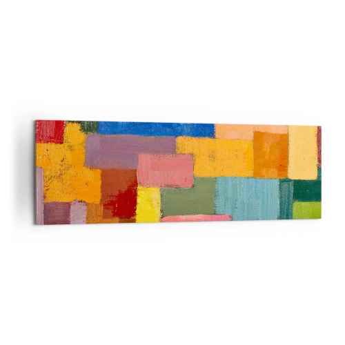 Canvastavla - Bild på duk - Alla olika, alla färgglada - 160x50 cm