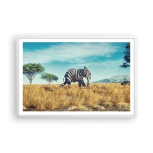 Affisch i vit ram - Grått är ute - 91x61 cm