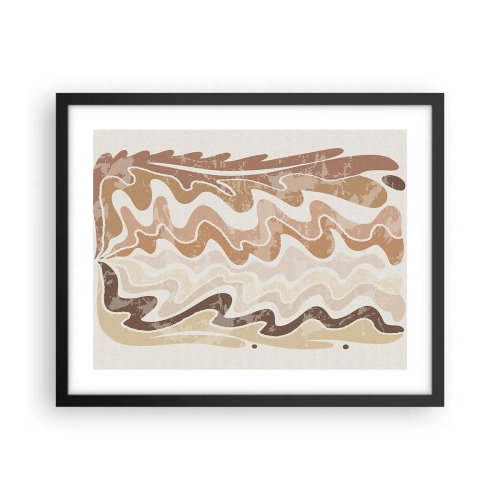 Affisch i svart ram - Bra energi - bra känslor - 50x40 cm