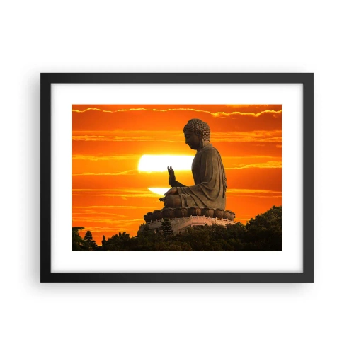 Affisch i svart ram - Utan rädsla för världen - 40x30 cm