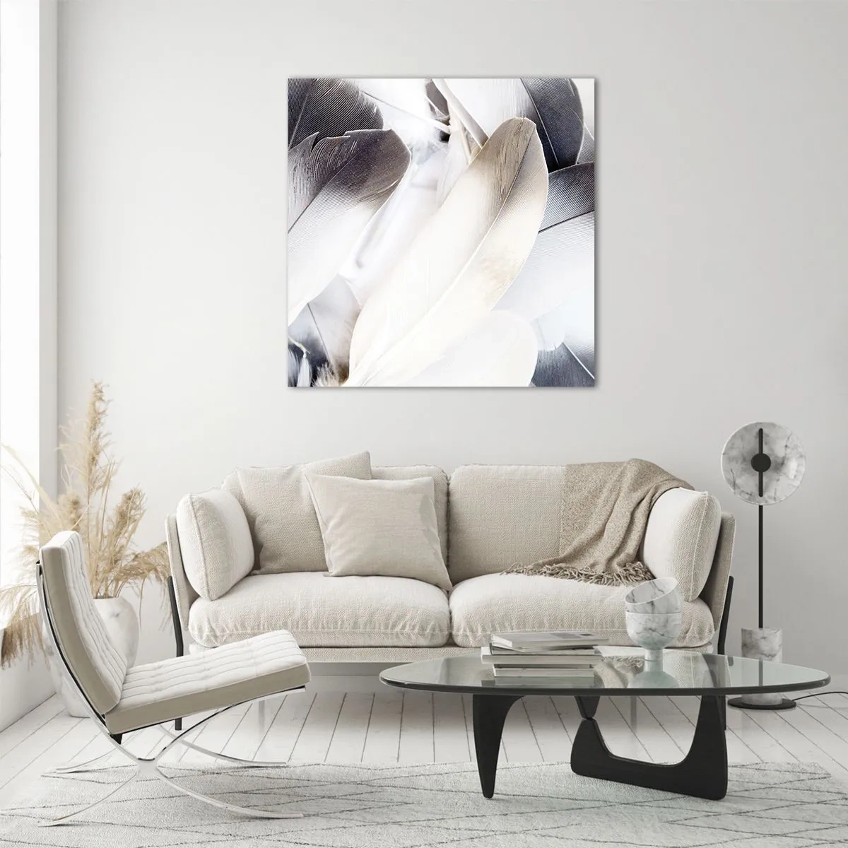 Glastavla - Bild på glas - Nästan änglalik - 60x60 cm