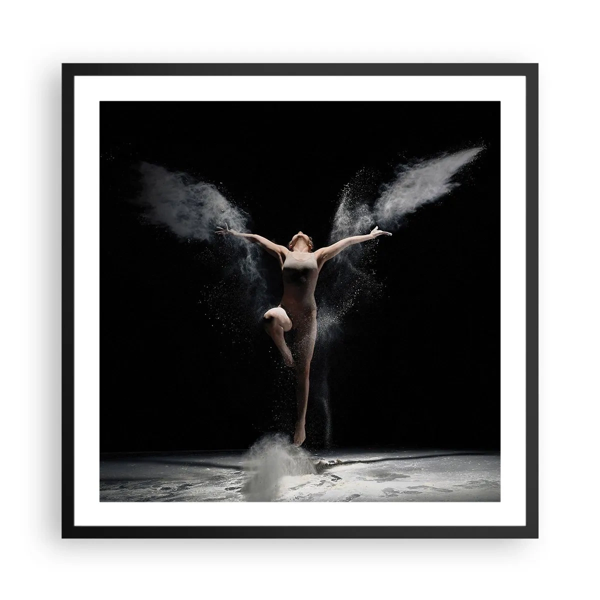 Affisch i svart ram - Alverna finns - 60x60 cm