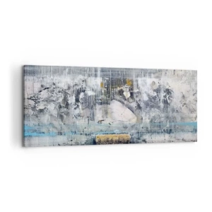 Canvastavla - Bild på duk - På is och klumpar - 100x40 cm