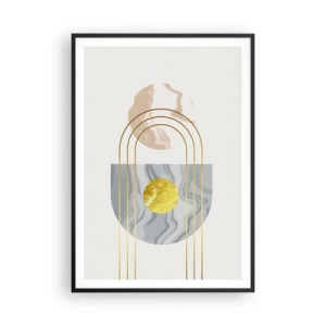 Affisch i svart ram - Ljushet och sken - 70x100 cm