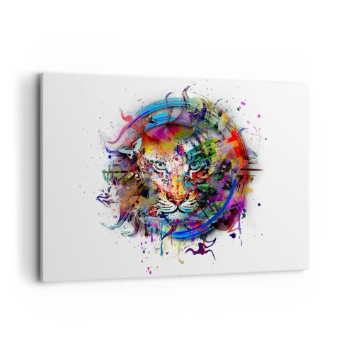 Canvastavla - Bild på duk - Lurar bakom regnbågen - 100x70 cm