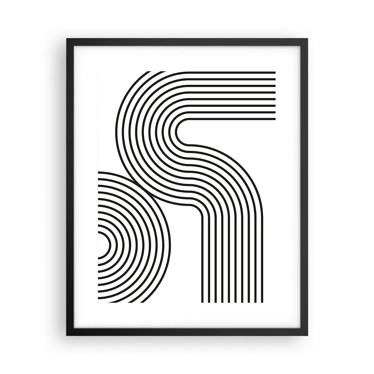 Affisch i svart ram - På en kurva - 40x50 cm