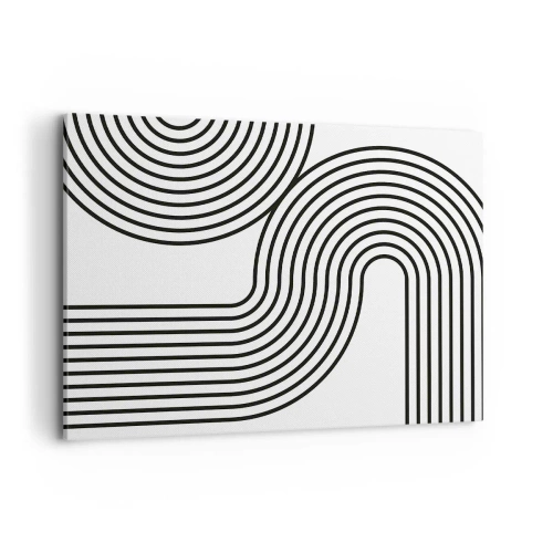 Canvastavla - Bild på duk - På en kurva - 100x70 cm