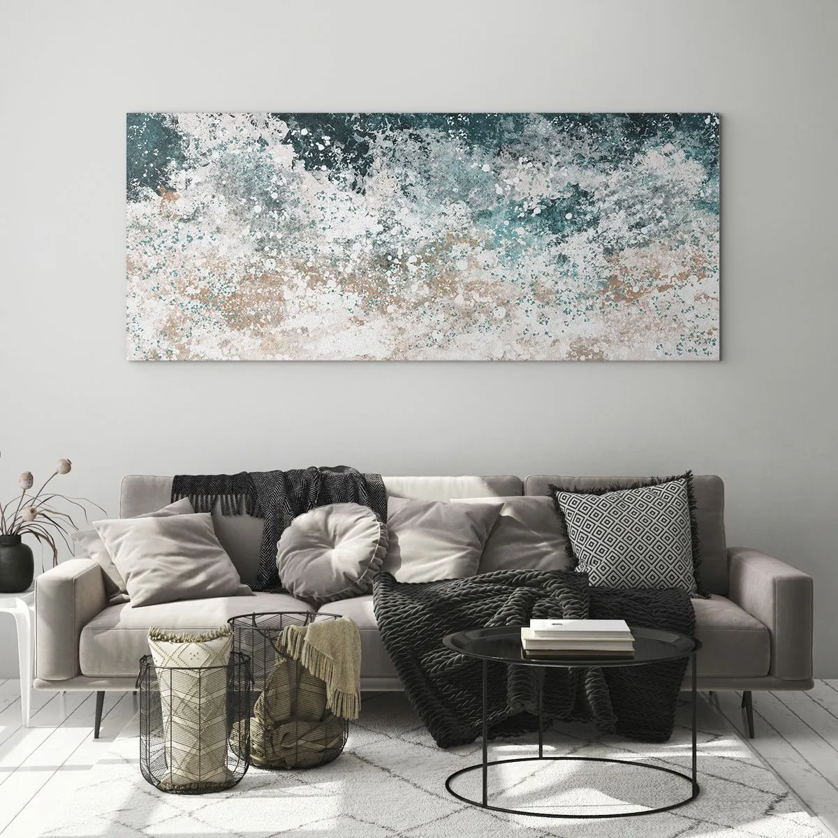 Glastavla - Bild på glas - Berättelser från havet - 100x40 cm