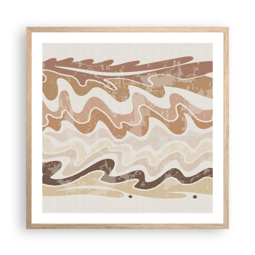 Affisch i ram av ljusek - Bra energi - bra känslor - 60x60 cm