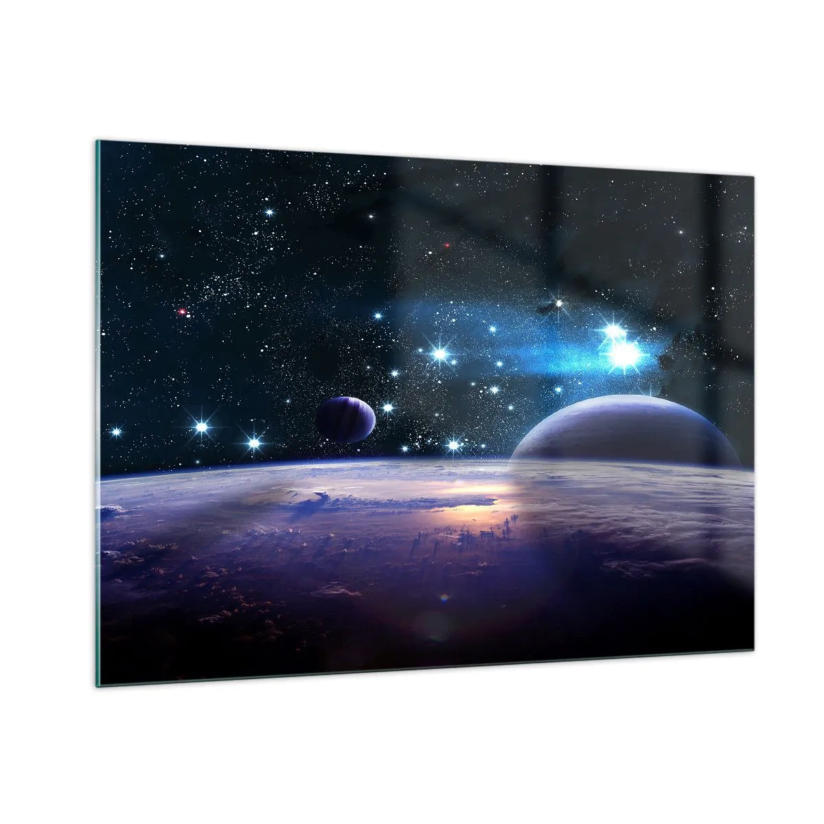 Glastavla - Bild på glas - Fortfarande ensamma? - 100x70 cm