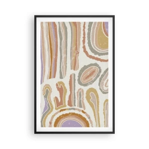 Affisch i svart ram - Färgglada tvärsnitt - 61x91 cm