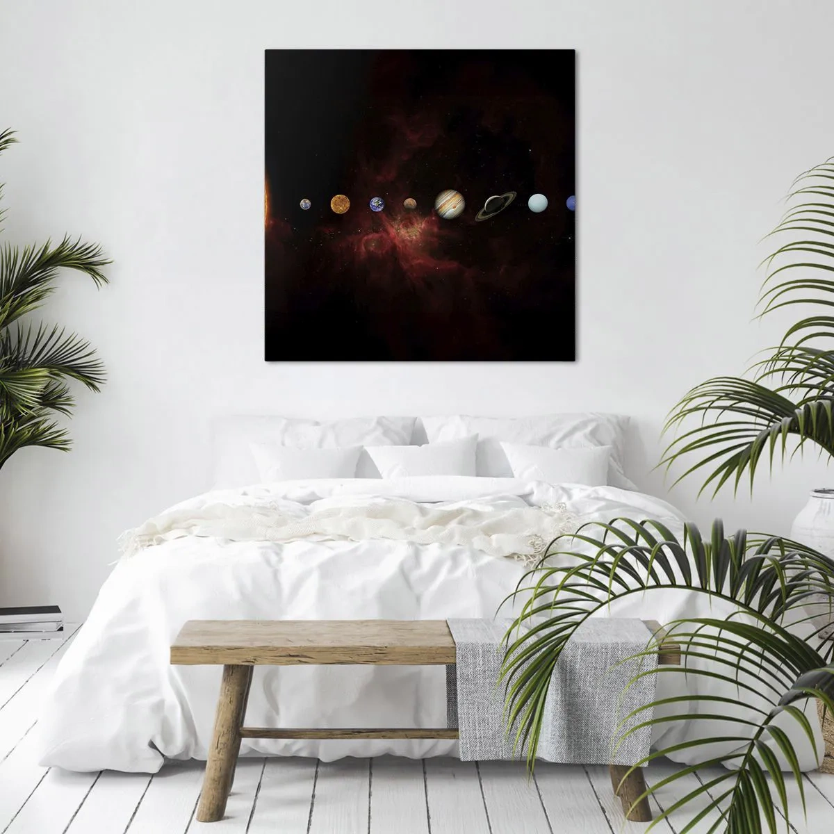 Canvastavla - Bild på duk - Vårt grannskap - 70x70 cm