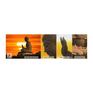 Provbit av fototapet Premium Canvas - Utan rädsla för världen - Asien, Buddha, Kultur - 100x30 cm