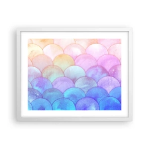 Affisch i vit ram - Pärlskal - 50x40 cm