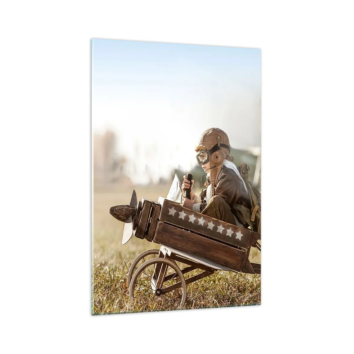 Glastavla - Bild på glas - Stort mot drömmarna - 70x100 cm