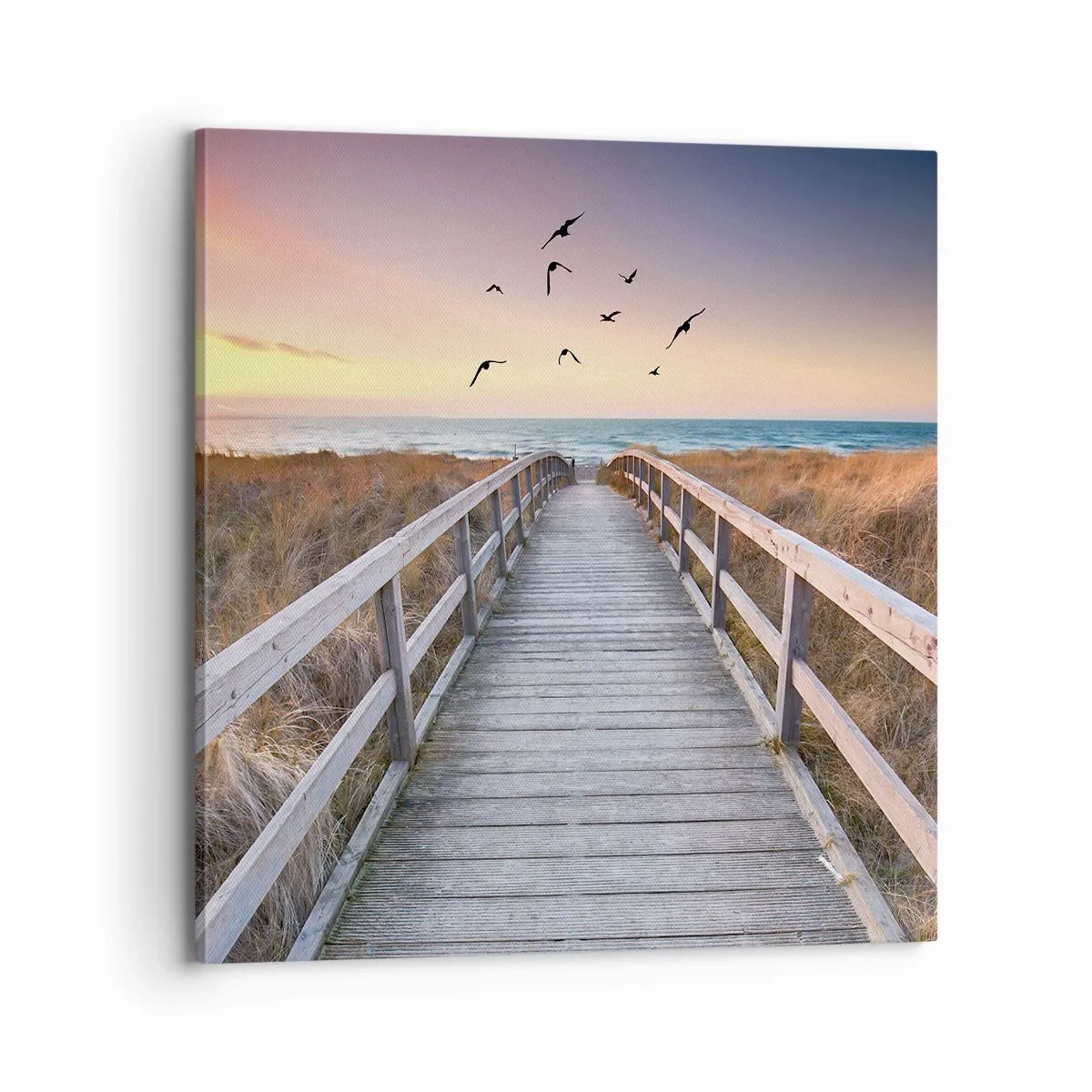 Canvastavla - Bild på duk - Startbana - 70x70 cm