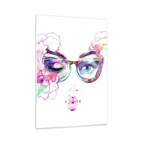 Glastavla - Bild på glas - Frestande löfte - 50x70 cm