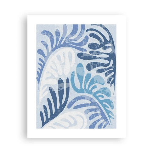 Affisch - Blåa ormbunkar - 40x50 cm