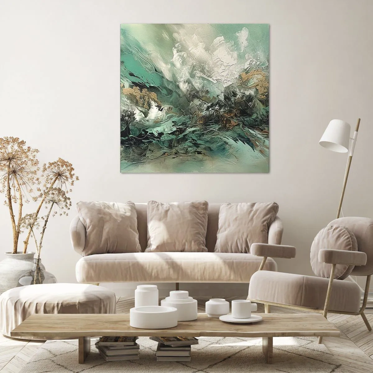 Canvastavla - Bild på duk - Smaragdsvart bränna - 50x50 cm
