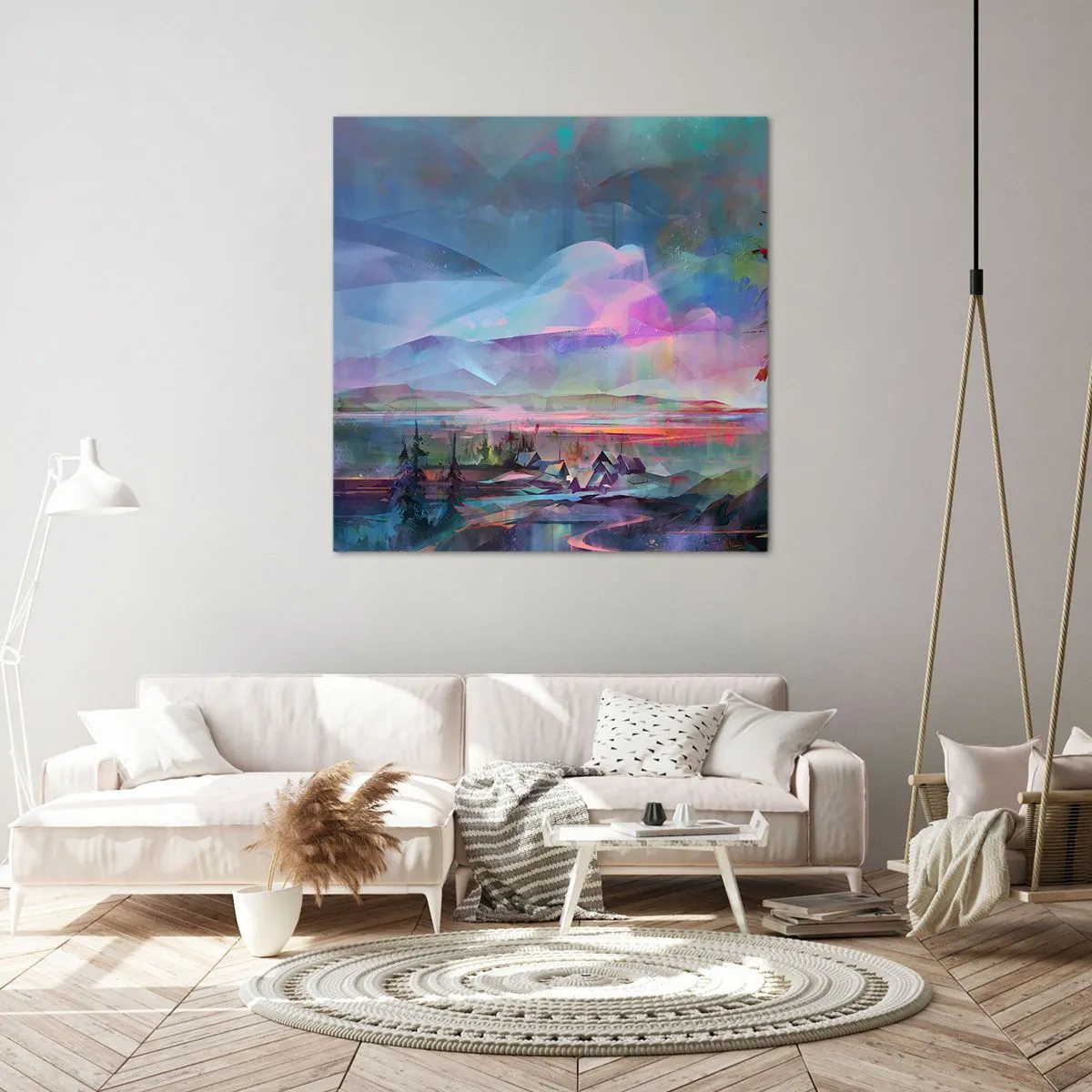 Canvastavla - Bild på duk - Under en vänlig himmel - 50x50 cm