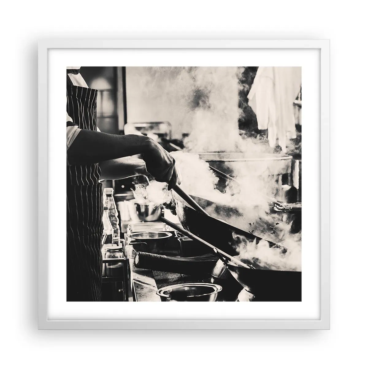 Affisch i vit ram - Alkemi av smaker - 50x50 cm