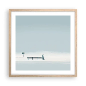 Affisch i ram av ljusek - Ja, jag väntar. - 50x50 cm