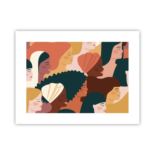 Affisch - Endast kvinnlighet - 40x30 cm