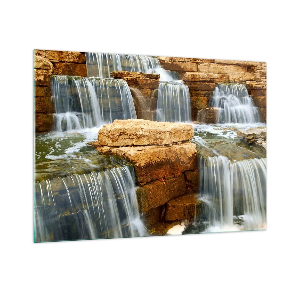 Glastavla - Bild på glas - Trappan till himlen - 100x70 cm