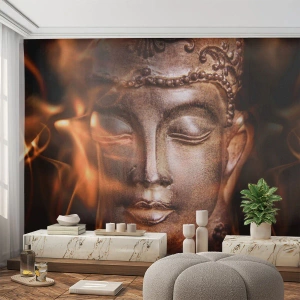 Fototapet Premium Sand - Det finns bara här och nu - Buddha, Religion, Asien - 350x256 cm