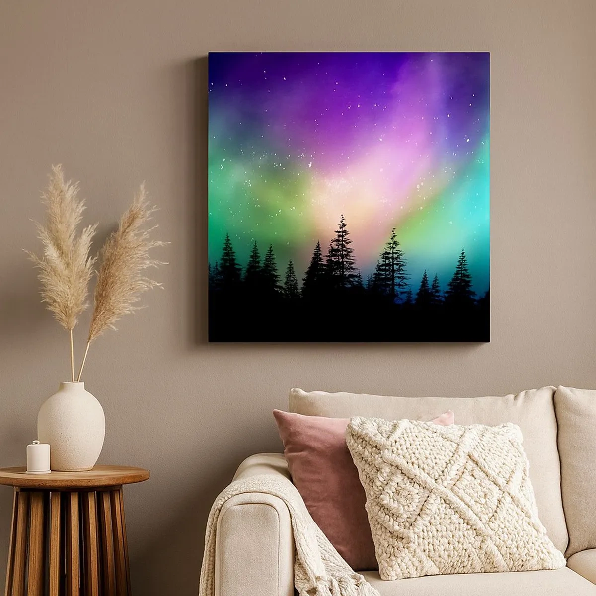 Canvastavla - Bild på duk - Vita magin - 30x30 cm