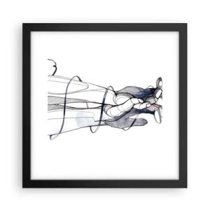 Affisch i svart ram - Smekningens studie - 30x30 cm