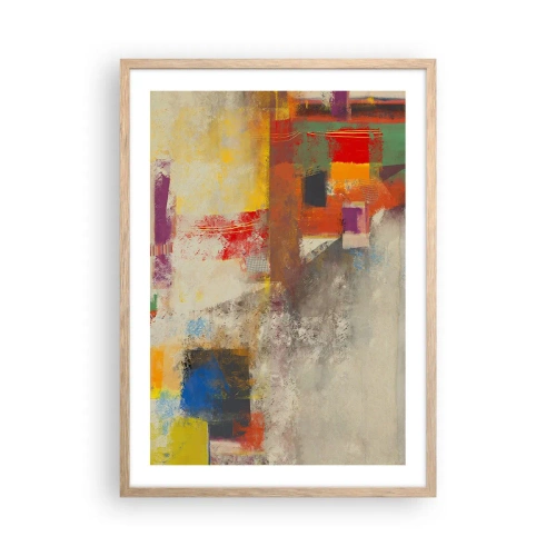 Affisch i ram av ljusek - Färgernas geometri - 50x70 cm