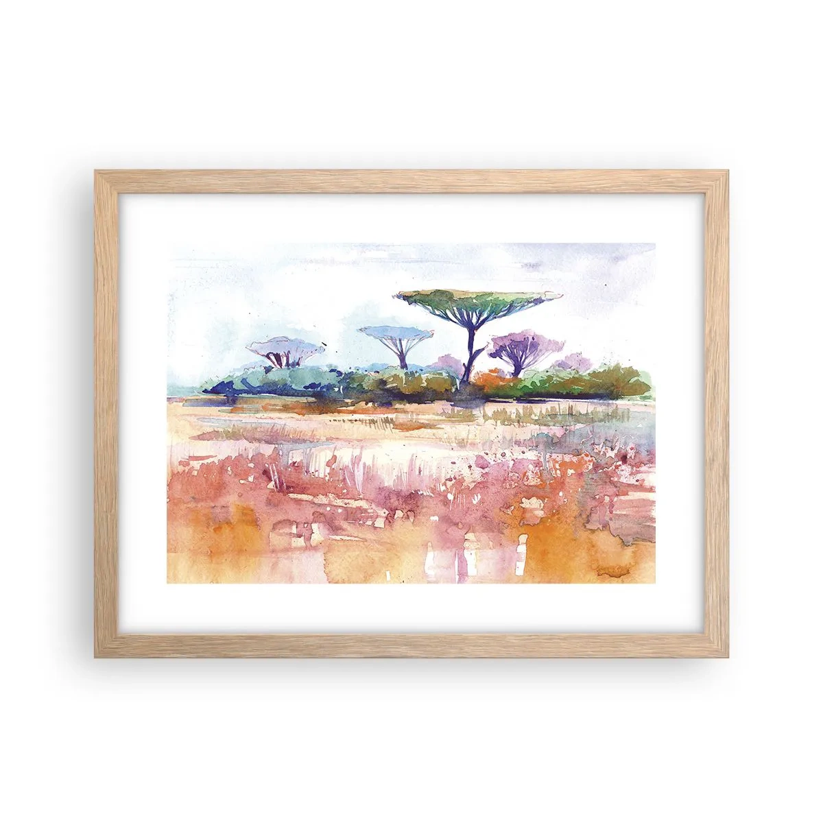 Affisch i ram av ljusek - Savannens färg - 40x30 cm