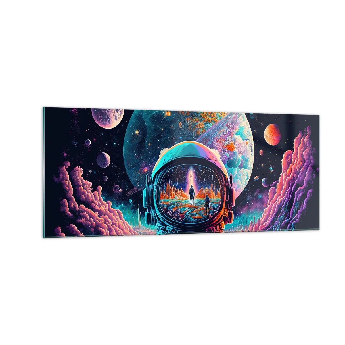 Glastavla - Bild på glas - Filosofer har aldrig drömt - 100x40 cm