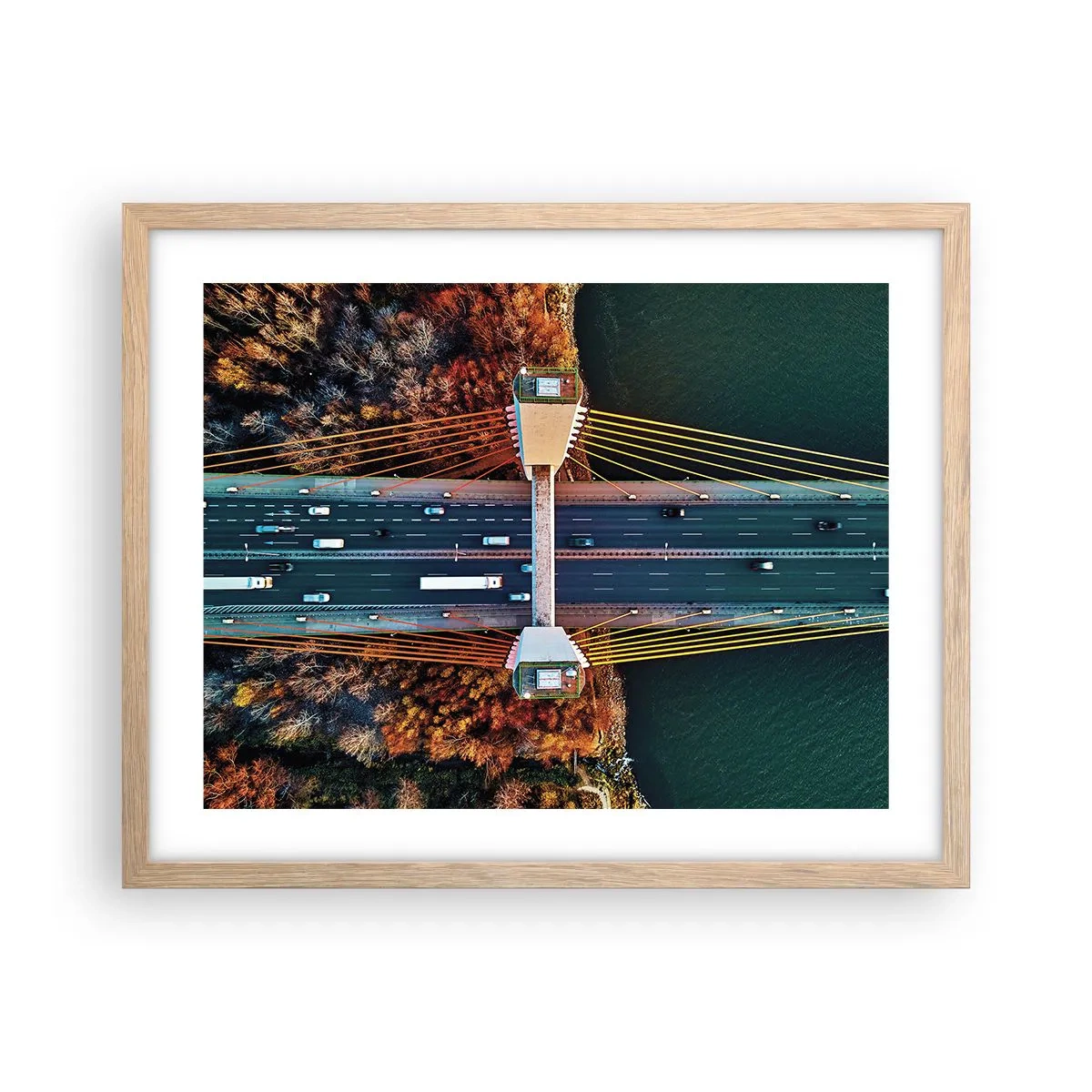 Affisch i ram av ljusek - Bortom vatten, bortom skog - 50x40 cm