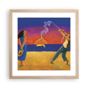 Affisch i ram av ljusek - Mer än en stjärna från himlen - 40x40 cm