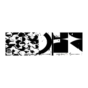 Provbit av självhäftande fototapet Deluxe Sticker - Vit är vit och svart är svart - Abstraktion, Bit, Grafik - 100x30 cm
