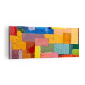Canvastavla - Bild på duk - Alla olika, alla färgglada - 100x40 cm