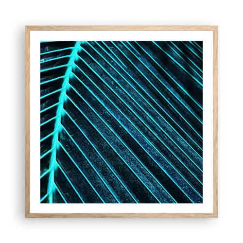 Affisch i ram av ljusek - Grön textur - 60x60 cm