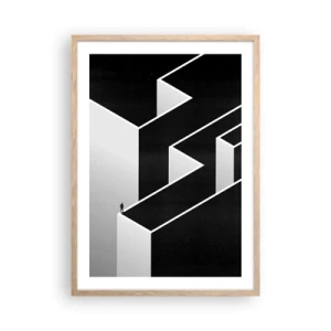 Affisch i ram av ljusek - Ensamhet på toppen - 50x70 cm