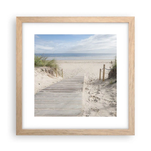 Affisch i ram av ljusek - Mot horisonten - 30x30 cm