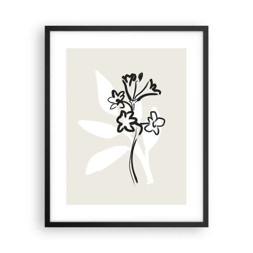Affisch i svart ram - Skiss till ett herbarium - 40x50 cm
