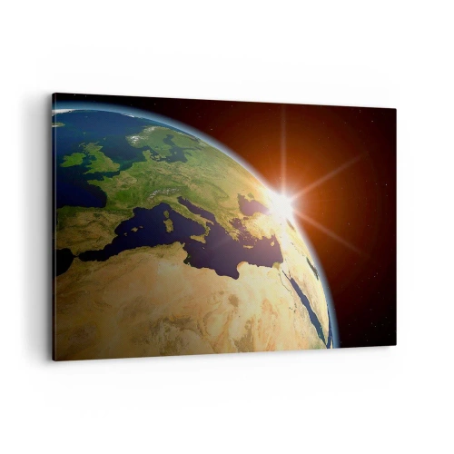 Canvastavla - Bild på duk - Soluppgång - 100x70 cm