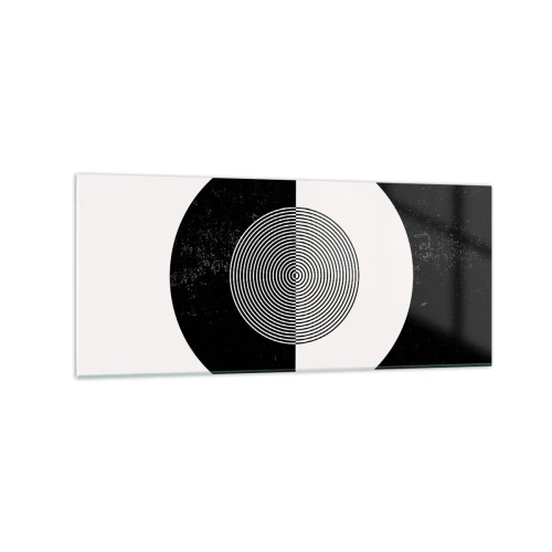 Glastavla - Bild på glas - Harmoni i svart och vitt - 120x50 cm