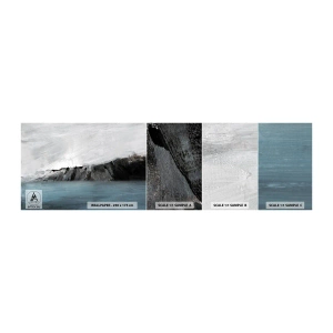 Provbit av självhäftande fototapet Deluxe Sticker - Vatten - jord: en krock mellan elementen - Kust, Landskap, Hav - 100x30 cm
