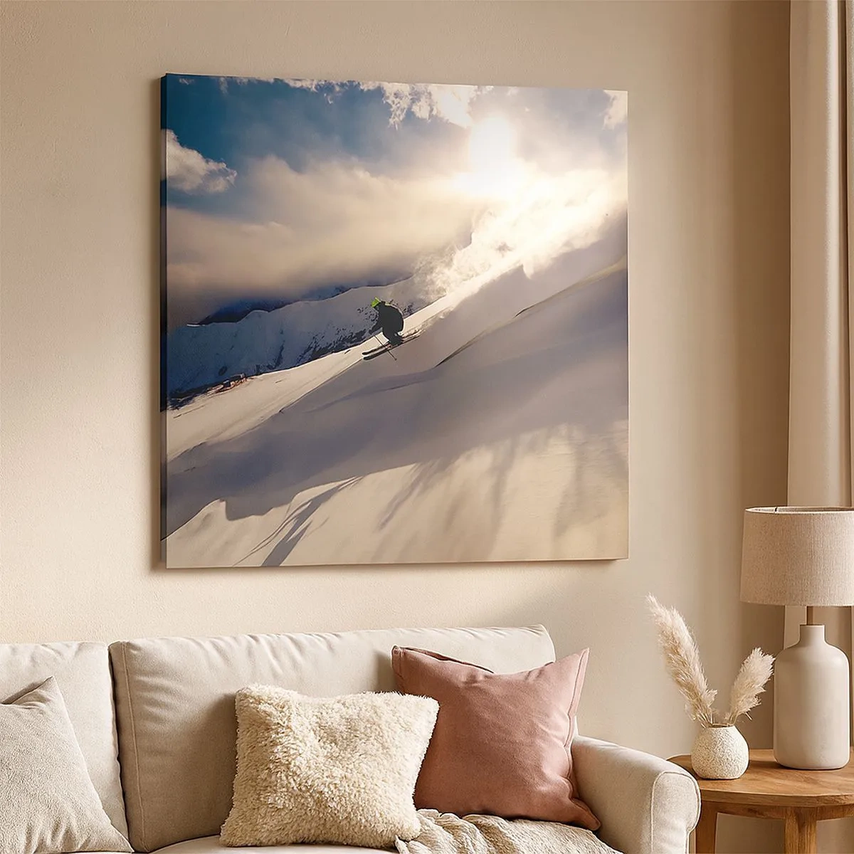 Canvastavla - Bild på duk - Fjällutmaningen accepterad - 30x30 cm