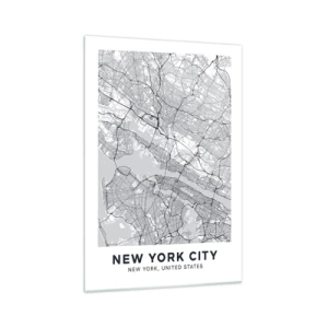 Glastavla - Bild på glas - Metropolens anatomi - 70x100 cm