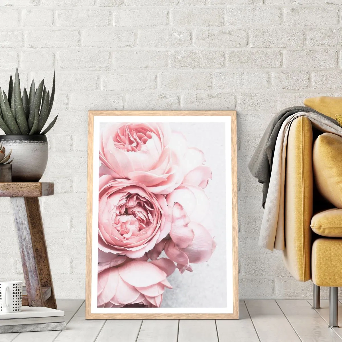 Affisch i ram av ljusek - För romantikerna - 30x40 cm