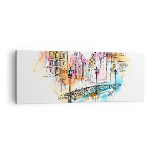 Canvastavla - Bild på duk - Stadens hjärta - 140x50 cm
